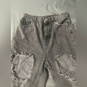 BDG black ripped high rise mom jeans
